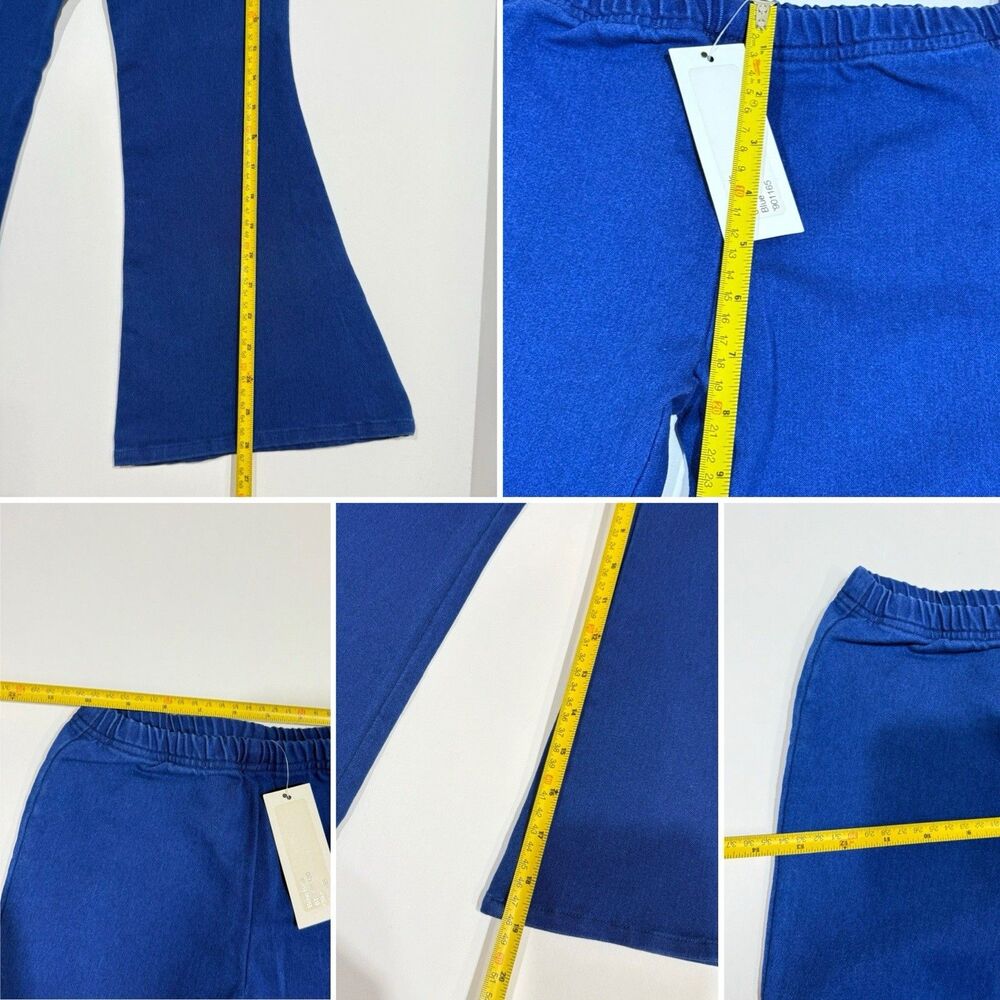 NWT Girls Pull On Denim Flare Blue Jeans Size 6 Years Boho Little Trendsetter - Picture 10 of 16